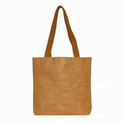 Waterproof Paper Tote Bag Large Capacity Lightweight Durable Fashionable Carry