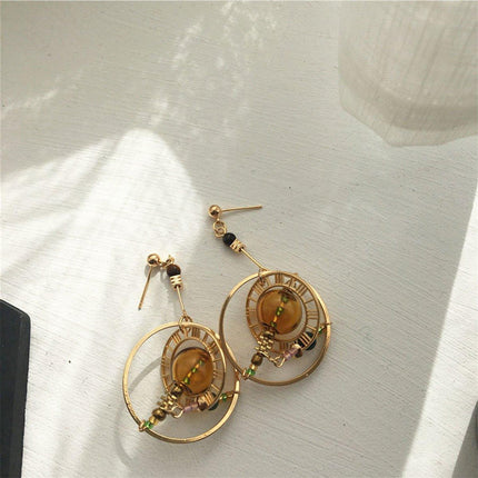 Handmade Industrial Style Abstract Geometric Earrings Bubble Niche Earrings