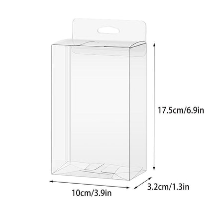 50pcs Transparent Gift Boxes with Hooks Clear Packaging Storage Containers