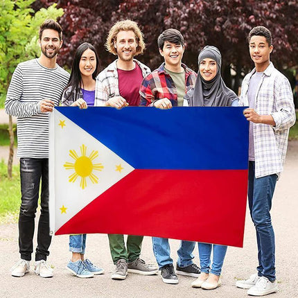 Large Philippines Filipino Flag Heavy Duty Outdoor 90 X 150 CM - 3ft x 5ft - Aimall