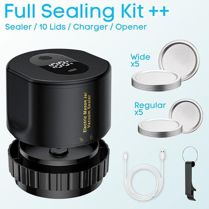Mason Jar Vacuum Sealer Jar Sealer Cordless Electric Automatic for Home Kitchen