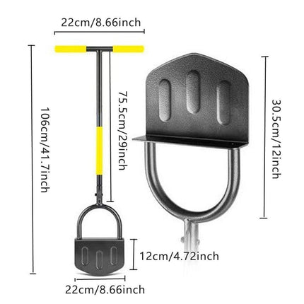 Manual Lawn Edge Cutting Shovel Serrated Half Moon Lawn Edging Tool with Handle