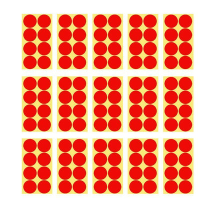 8/13/25/50mm Colour Sticker Dots Adhesive Round Labels Circular Scrapbooking Red - Aimall