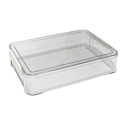 Large Capacity A4 File Storage Box Transparent Plastic Document Organizer Case