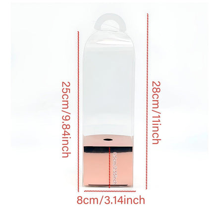 10pcs Bouquet Packaging Transparent PVC Flower Box Portable Floral Gift Boxes