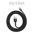Baseus Micro USB 2.4A Fast Charging & Data Sync Cable Cord For Android Samsung 1PC 2M - Aimall