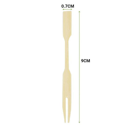 1000x Bamboo Catering Forks for BBQ & Cocktail Finger Food - Aimall