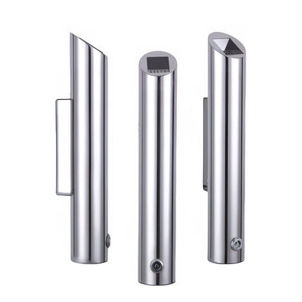 Wall Mounted Ashtray Stainless Steel 1.8L Floor Standing Vertical Trash Bin