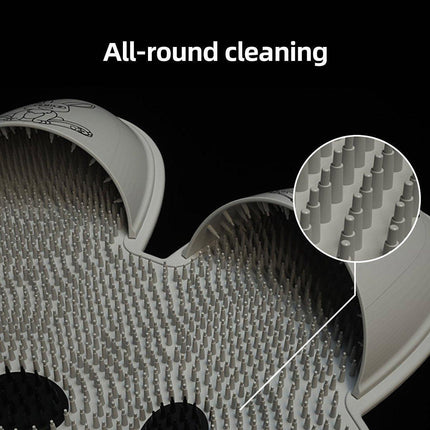 Silicone Foot Scrubber Rabbit Tub Mat Suction Cup Exfoliating Brush Cleaning Mat