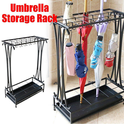 Home Umbrella Storage Rack Stand Organiser for Rain Gear Entryway Umbrella Shelf