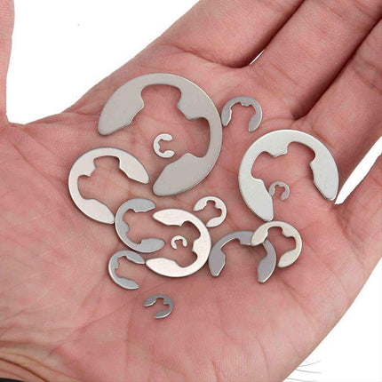 120PCS Stainless Steel E-Clip Assortment Tool Kit Retaining Circlips 1.5-10mm - Aimall