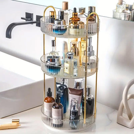 Rotating Cosmetic Organiser Home Storage Shelf Box for Makeup and Beauty Product