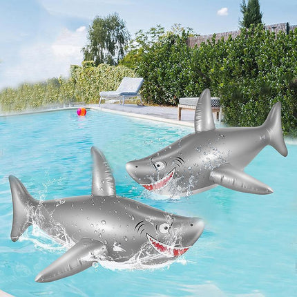 PVC Simulation Inflatable Shark Fun Water Toys For Kids Children Swimming Pool - Aimall