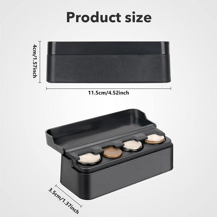 2X Car Coin Holder Portable Mini Change Storage Box Container Organizer Interior