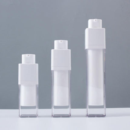 5Pcs Leak-Proof Travel Bottles Transparent Rotary Vacuum Press Lotion Container