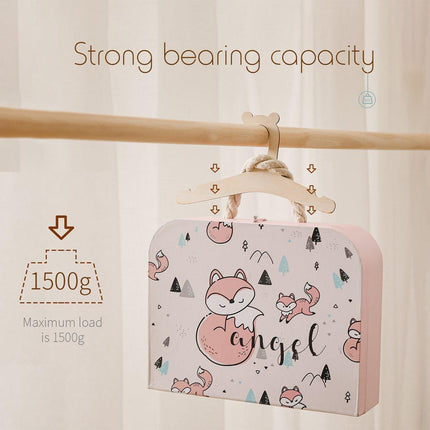 20PCS Small Wooden Clothes Hangers Mini Size Coat Hanger Set for Wardrobe Storage
