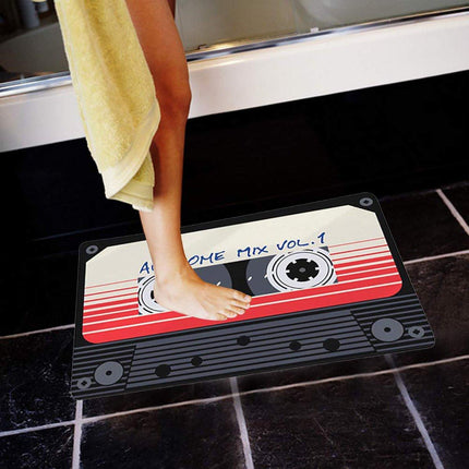 Absorbent Non-Slip Camera Bathroom Floor Mat Family Entry Door Mat Home Rug