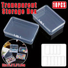 10PCS 11.5cm Clear Plastic Rectangular Storage Box Parts Organizer Container