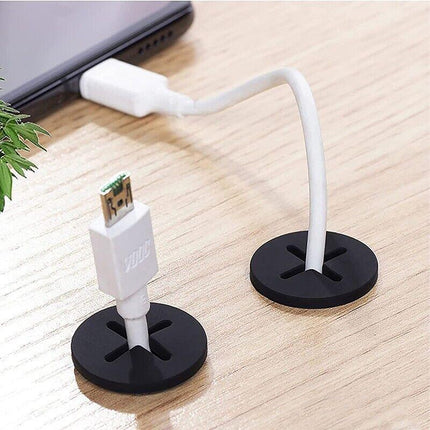 10 PCS 20mm Desk Cord Grommet, Flexible Silicone Cable Hole Cover Round Gasket - Aimall