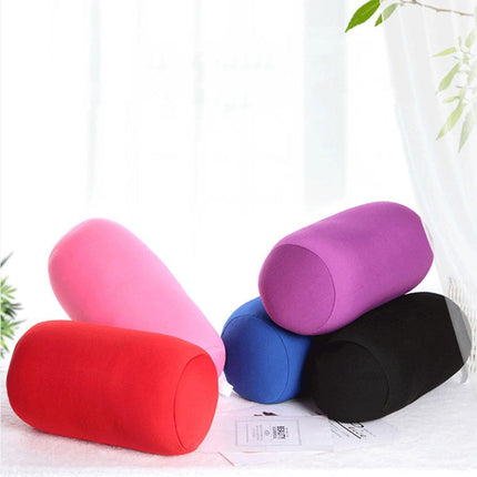 Solid Color Cylindrical Foam Particle Pillow Multi-Functional Neck Waist Support