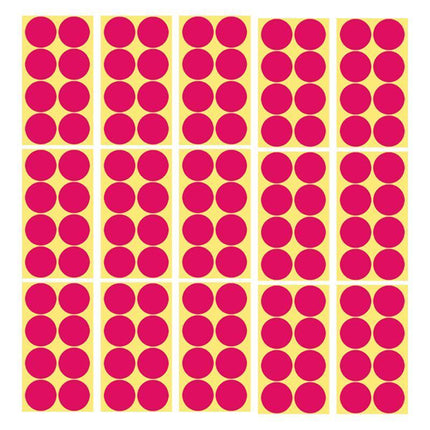8/13/25/50mm Sticker Dots Adhesive Round Labels Circular Scrapbooking Rose Red - Aimall