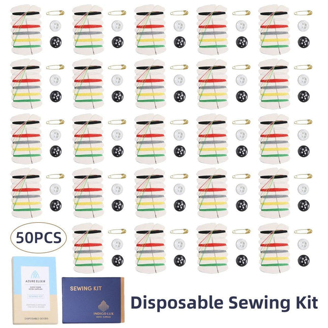 50pcs Hotel Sewing Kit Travel Emergency Sewing Set for Guesthouse and Hotel Room
