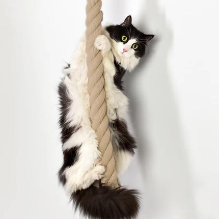 Cat Climbing Frame Rope Leash Jumping Platform for Cats Interactive Play Set