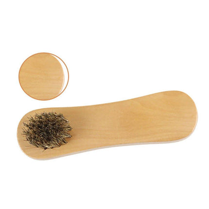 Double Sided Leather Shoe Polish Brush Oval Oiled Scrub Shoe Cleaning Tool