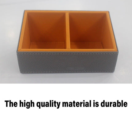 Beveled Double Compartment Tea Caddy Hotel Room Organizer for Sugar Tea Bags
