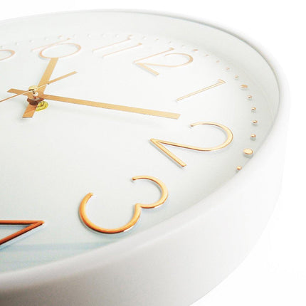 12Inch Silent Wall Clock Decorative Simple Plastic Clock for Living Room Home