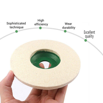 4 Inch Wool Felt Polishing Wheel for Angle Grinder Fine Wool Mirror Polishing