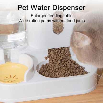 2in1 Pet Bowl Vertical Feeder and Drinker Cat Dog Bowl Water and Food in One