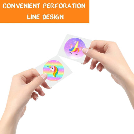 5/10Rolls Unicorn Adhesive Stickers Labels for School and Decorative Use