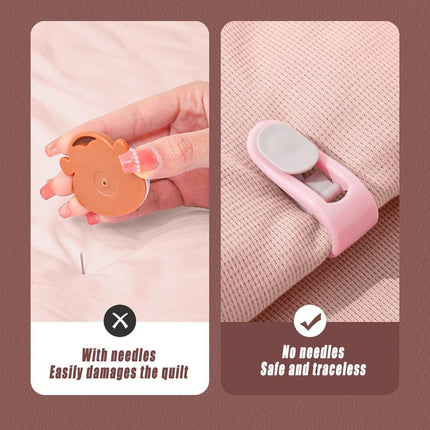 10/20pcs Quilt Retainer Cover Clips Invisible Needle-Free Thumb Buckle Bedding