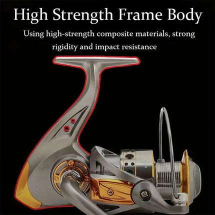 All-Metal Spinning Fishing Reel Sea Pole Fishing Gear Wire Cup Fishing Rod
