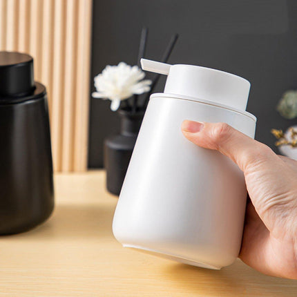 400ML Ceramic Stoneware Soap Dispenser Modern Design Lotion Pump Manual Bathroom