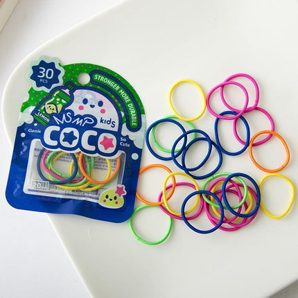 Colorful Small Hair Ties for Children's Hairstyles