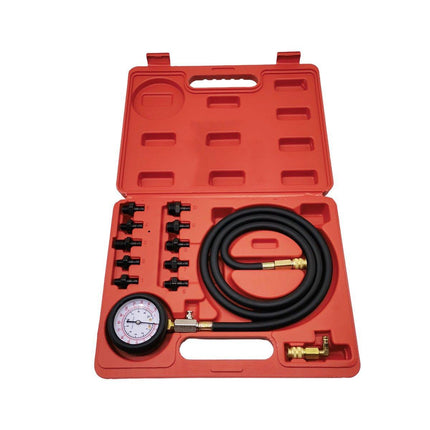 12pc Engine Oil Pressure Testing Gauge Diagnostic Auto Tool Set Kit Tester
