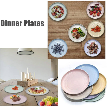 12pcs 15cm Round Ceramic Plate for Fruit Dumplings Household Vegetable Dish
