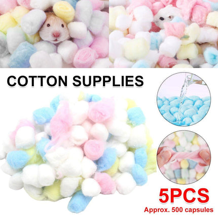 5pcs Hamster Winter Cotton Balls Quilt Toys Nest Accessories Warm Bedding Set