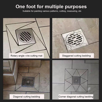 Industrial Floor Drain Positioning Ruler Multi-pattern Measuring Tool Accessory