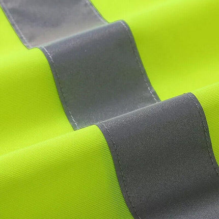 Safety Vest Reflective Tape Yellow Day Workware Night High Visibility - Aimall