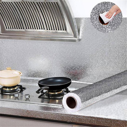 Waterproof Oil Proof Aluminum Foil Sticker Self Adhesive Kitchen Wallpapers AU - Aimall