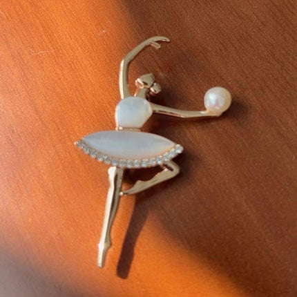 Elegant Ballet Girl Brooch Set Charming Dance Accessories Perfect Gift Idea