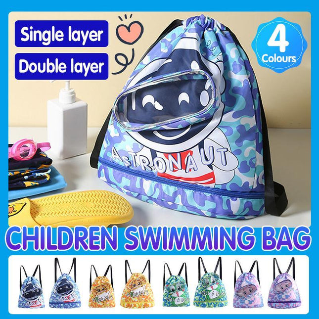 Children Waterproof Swim Backpack Durable Storage Bag Beach Pool Outdoor Travel - Aimall