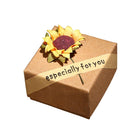 50pcs Kraft Paper Sunflower Applique Jewelry Gift Box Packaging Craft Supplies