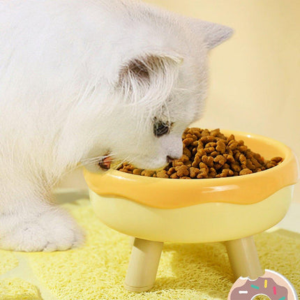 Cat Food Water Bowl Non Slip Raised Pet Feeding Dish Elevated Feeder Cats