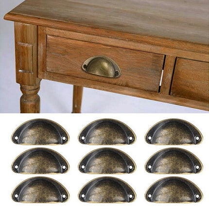 30X Modern Cup Cabinet Handle Knob Drawer Furniture Door Pull Shell Cupboard - Aimall