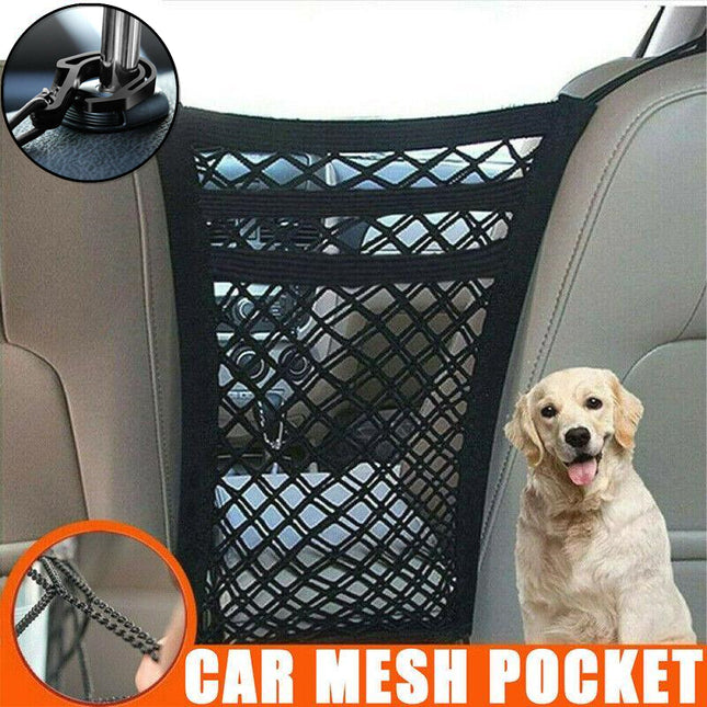 Universal Car Truck Seat Mesh Tidy Storage Net Bag Organizer Holder Multi-Pocket - Aimall