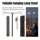 Outdoor Camping Light Stand Portable Camp Lighting Pole Adjustable Stand for Use